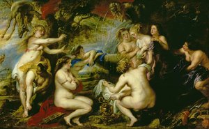 Diana e Callisto, c.1638-40 (óleo sobre tela) de Peter Paul Rubens