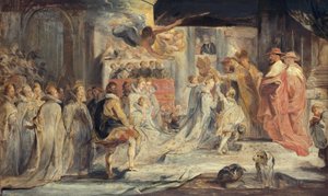 A coroação da rainha (esboço do ciclo dos Médici) de Peter Paul Rubens