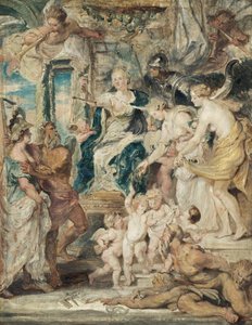 O Governo Feliz (esboço do ciclo dos Médici) de Peter Paul Rubens