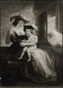 Helene Fourment e o filho Frans (cópia de) de Peter Paul Rubens