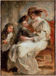 Helene Fourment com os seus filhos (óleo sobre madeira) de Peter Paul Rubens