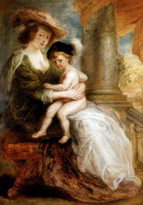 Hélène Fourment com seu filho Francis, 1635. de Peter Paul Rubens