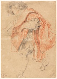 Um jovem a descer um lance de escadas de Peter Paul Rubens
