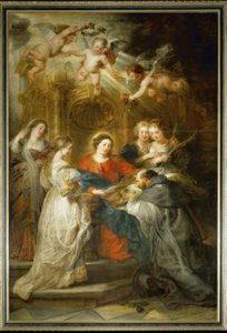 Maria parece ser hl. Ildefonso de Peter Paul Rubens