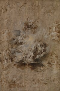 Esboço Múltiplo para o Teto da Casa de Banquetes de Peter Paul Rubens