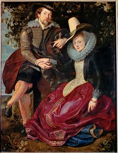 Peter Paul Rubens e Isabelle Brant, a primeira mulher de Rubens (pintura sobre tela) de Peter Paul Rubens