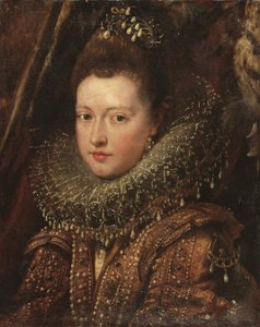 Retrato da princesa Margherita Gonzaga, à altura do busto - um fragmento (óleo sobre tela) de Peter Paul Rubens