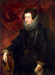Retrato da rainha Elisabeth da França 1602-1644, rainha consorte da Espanha, c1628-1629 de Peter Paul Rubens