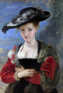 Retrato de Susanna Lunden  (O Chapéu de Palha) c.1622-5 (óleo no painel) de Peter Paul Rubens