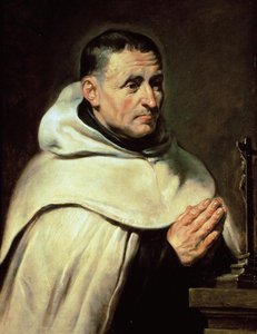 Retrato de um prior Carmelita (óleo sobre madeira) de Peter Paul Rubens