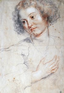 Retrato de uma mulher (Estudo para um retrato de Santa Apolónia) (desenho de Peter Paul Rubens