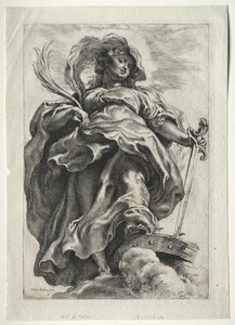 Santa Catarina nas Nuvens de Peter Paul Rubens