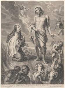 Santa Teresa de Ávila, ajoelhada perante Cristo, intercedendo pelas almas do Purgatório de Peter Paul Rubens