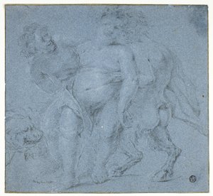 Sileno apoiado por dois sátiros de Peter Paul Rubens