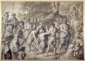Santo André levou ao martírio (caneta e tinta com lavagem em papel) de Peter Paul Rubens