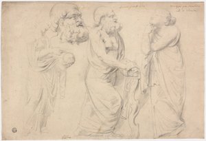 Estudos de um sarcófago romano de Peter Paul Rubens