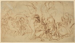 Estudo para "O Banho de Diana" (frente) de Peter Paul Rubens
