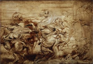Estudo para a caça ao leão (Pintura de Peter Paul Rubens