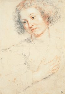 Estudo do chefe de St. Apollonia (desenho) de Peter Paul Rubens