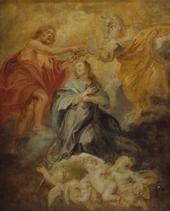 A Coroação da Virgem, ca. 1632-33. de Peter Paul Rubens