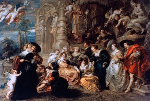 O Jardim do Amor, c1630 de Peter Paul Rubens