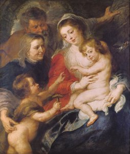 A Sagrada Família com Santa Isabel e o Infante São João Batista, c.1634 de Peter Paul Rubens