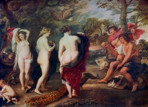 O Julgamento de Paris, c1635-1638, 1912. de Peter Paul Rubens