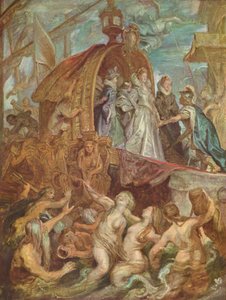 O Desembarque em Marselha (Esboço para o Ciclo dos Médici) de Peter Paul Rubens