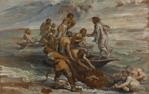 O Projecto Milagroso de Peixes, 1618-1619 de Peter Paul Rubens