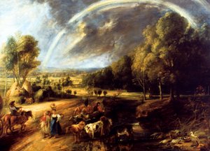 The Rainbow Landscape, c.1636 (óleo sobre tela) de Peter Paul Rubens