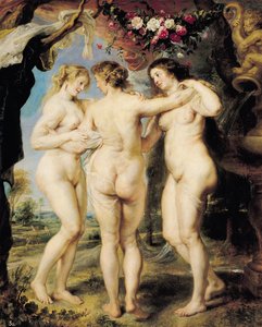 As Três Graças, c.1636-39 (óleo sobre tela) de Peter Paul Rubens