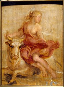 O sequestro da Europa Desenho de sangue de Pierre Paul (Pierre-Paul) Rubens (ou Peter Paul ou Petrus Paulus) (1577-1640) Sol. 0,18x0,13 m Museu do Prado de Madrid de Peter Paul Rubens