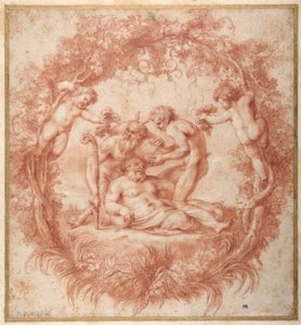 O desenho do Tazza Farnese (giz vermelho com guache no papel) de Peter Paul Rubens