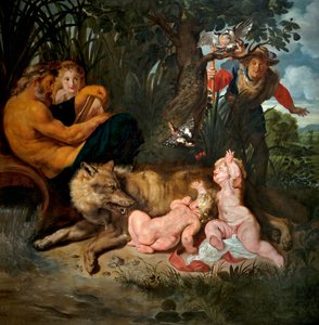A loba chupa Rómulo e Remo de Peter Paul Rubens