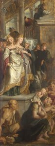 Três testemunhas. Esboço para Altarpiece alto, St Bavo, Ghent, 1612 de Peter Paul Rubens