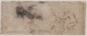 Vênus desarmando Marte, Drapery Study, c. 163235. de Peter Paul Rubens