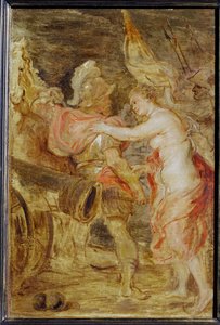 Vénus acompanha Marte à guerra (pintura sobre madeira) de Peter Paul Rubens