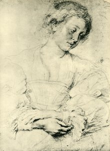 Jovem mulher com as mãos postas, 1629-1630, 1943. de Peter Paul Rubens