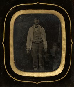 Homem com balde e pincel, final dos anos 1850-60. de Peter Ralston