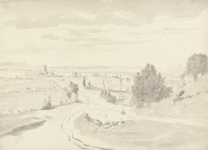 Vista distante de uma cidade de Peter Rashleigh