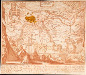 A conquista de Friedrichstadt em 12 de fevereiro de 1713, 1713. de Peter Schenk