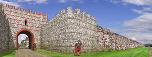 Portão sul das muralhas da cidade romana de Silchester, século III, c1990-2010