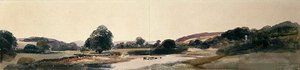 A River Valley (aguarela sobre papel) de Peter de Wint