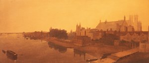 Abadia de Westminster e Hall e Casas Antigas do Parlamento de Peter de Wint