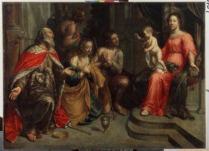 "Les pecheurs devant la Vierge et l