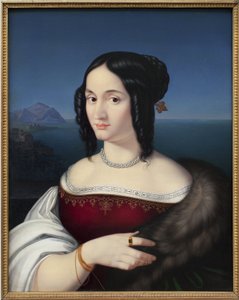 Carolina Grossi, a primeira esposa da artista. Pintura de Peter von Cornelius (1783-1867), óleo sobre tela