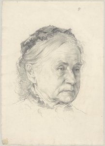 Retrato da mãe da artista de Peter von Halm