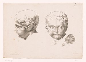 Duas cabeças de criança
Princípios de desenho da natureza, parte cinco (título da série)
Vème Cahier De Principes Dessiné d