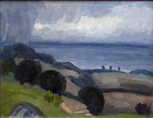 A Paisagem da Crimeia. Rain par Utkin, Pyotr Savvich (1877-1934)