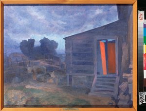 Paisagem Azul - Pintura de Pyotr (Piotr, Petr) Savvich Utkin (Outkine) (1877-1934), óleo sobre tela - Arte Russa